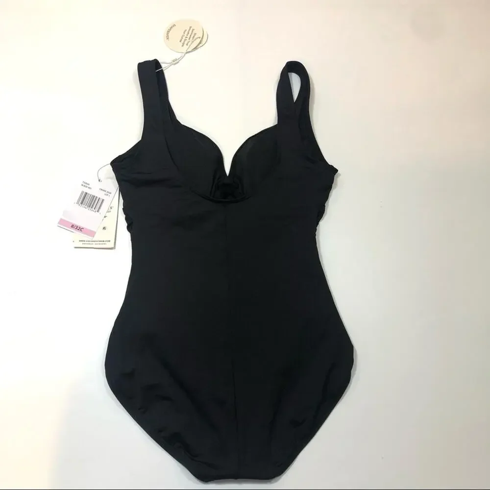 Coco Reef BLACK VNeck Underwire One-Piece Swimsuit - Picture 7 of 8
